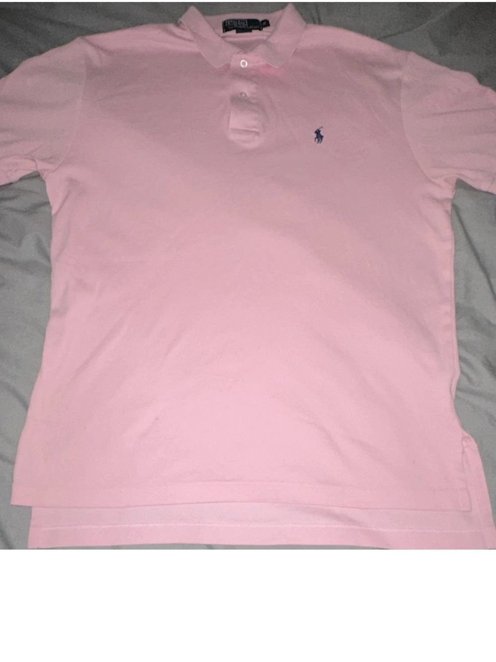 Ralph Lauren Light Pink Polo Shirt with Navy Pony